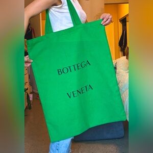 Authentic Bottega Veneta large canvas tote bag